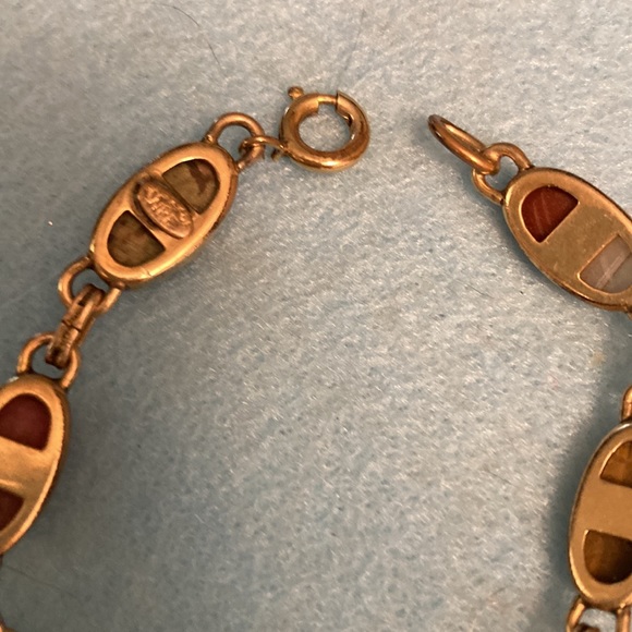 Vintage 12k gold filled Egyptian Scarab Bracelet 7 inches - Picture 4 of 7